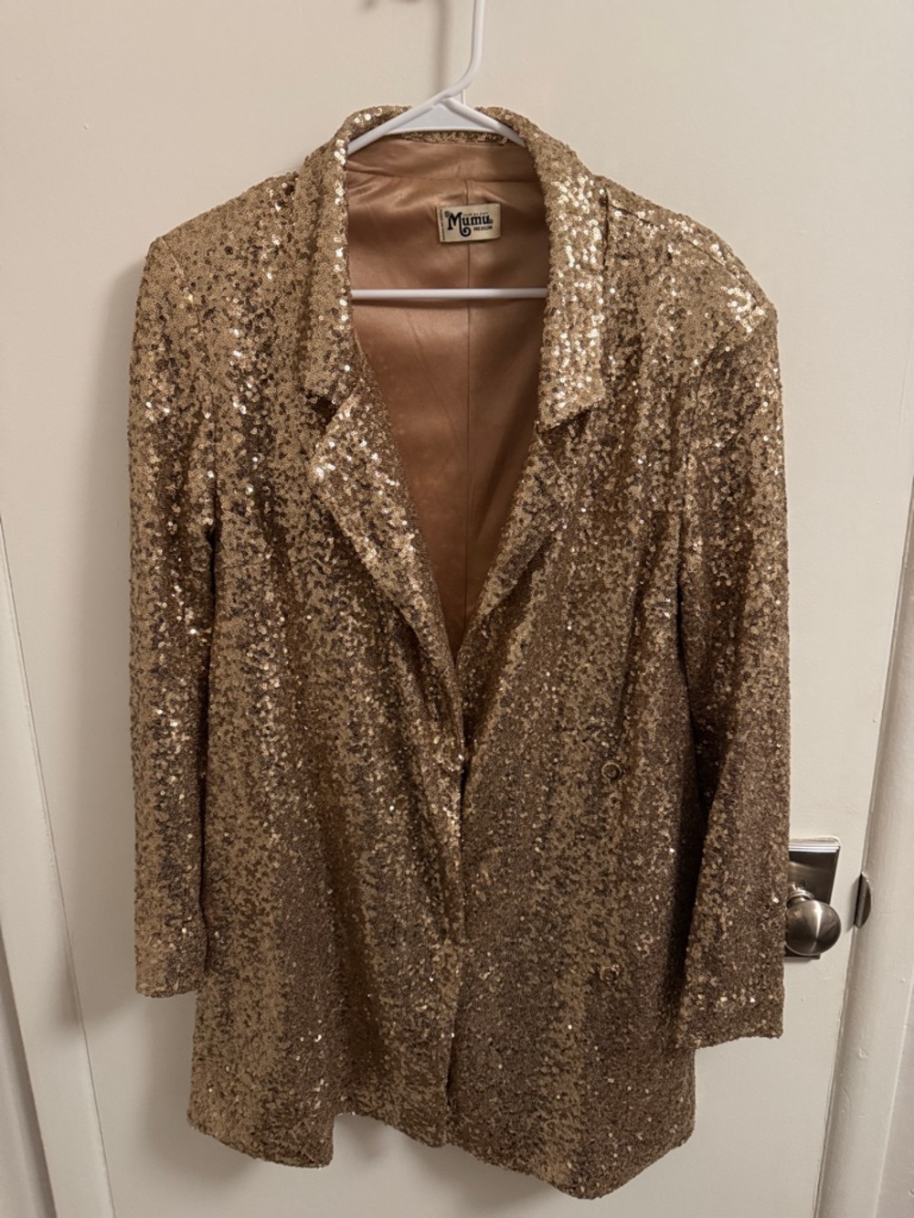 Show Me Your MuMu Gold Sequin Blazer